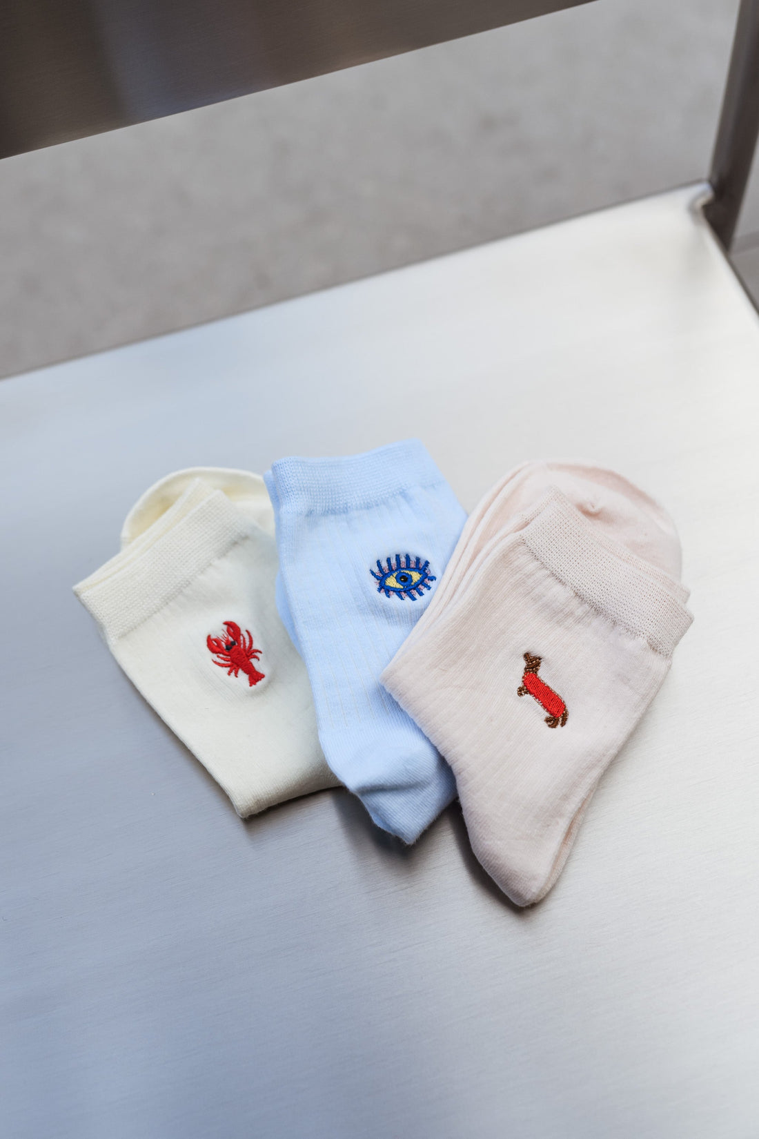 Chaussettes Homard - beige