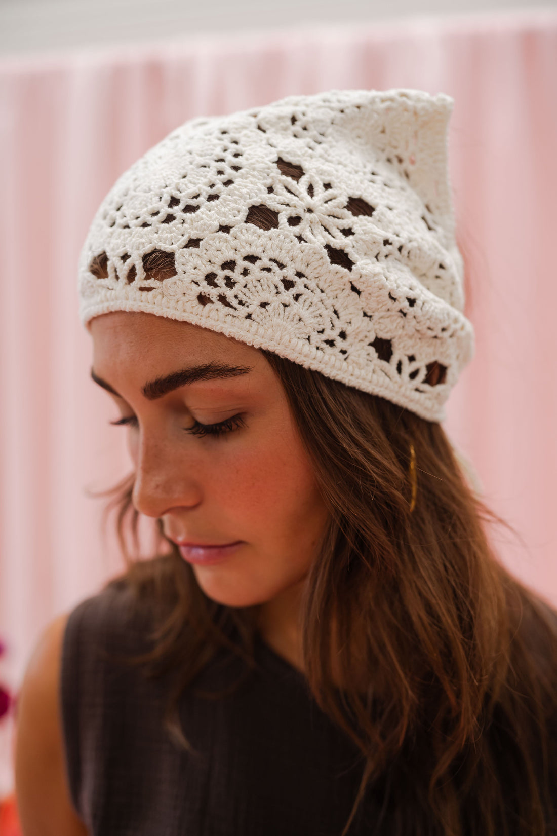 Foulard Tatia - écru en crochet